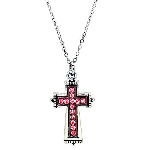 Cordelia Crystal Cross Necklace - Anne Koplik Designs