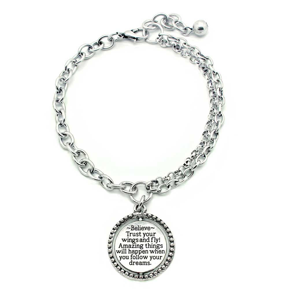 Bracelet with sale inspirational message